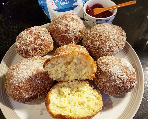 A plate of doughnut balls