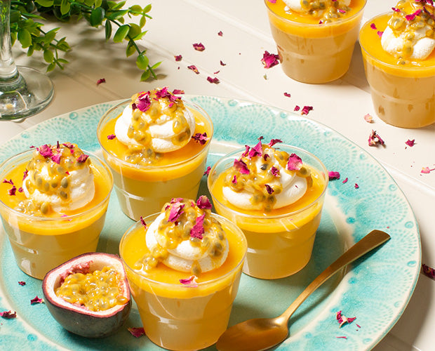 passion fruit pina colada jelly cups 