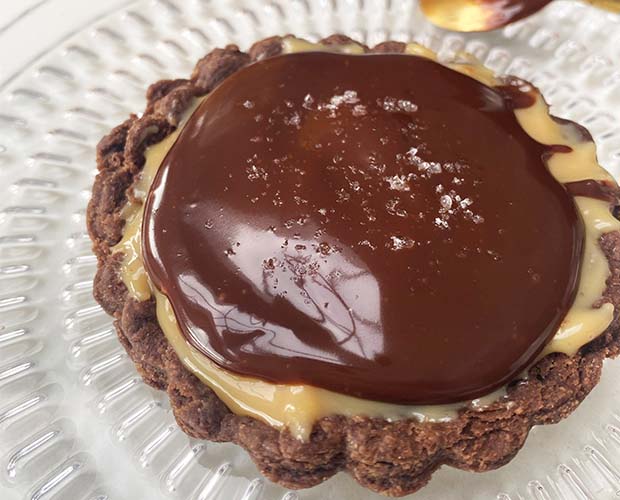 Chocolate and Dulce de Leche Tarts