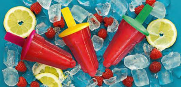 Red lemonade ice lollies 