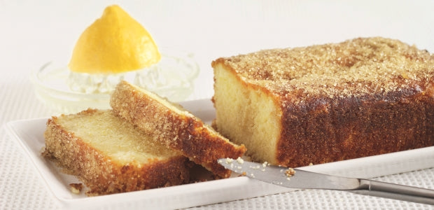 gluten free lemon drizzle cake sliced up 