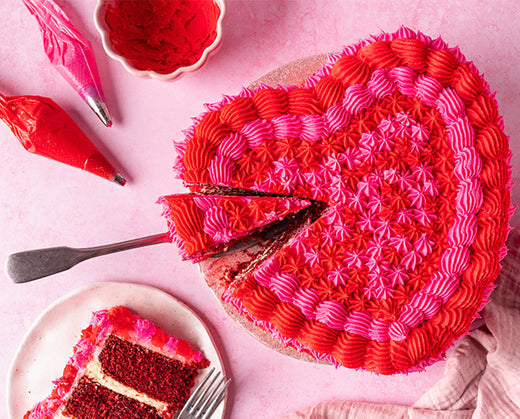 Valentines Red Velvet Heart Cake Recipe