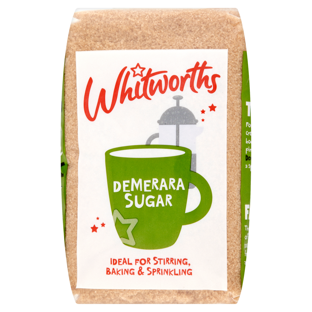 Product shot of Whitworths Demerara 1kg Sugar bag