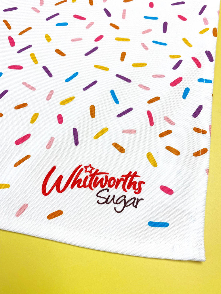Close up of Whitworths Sprinkle Tea towel