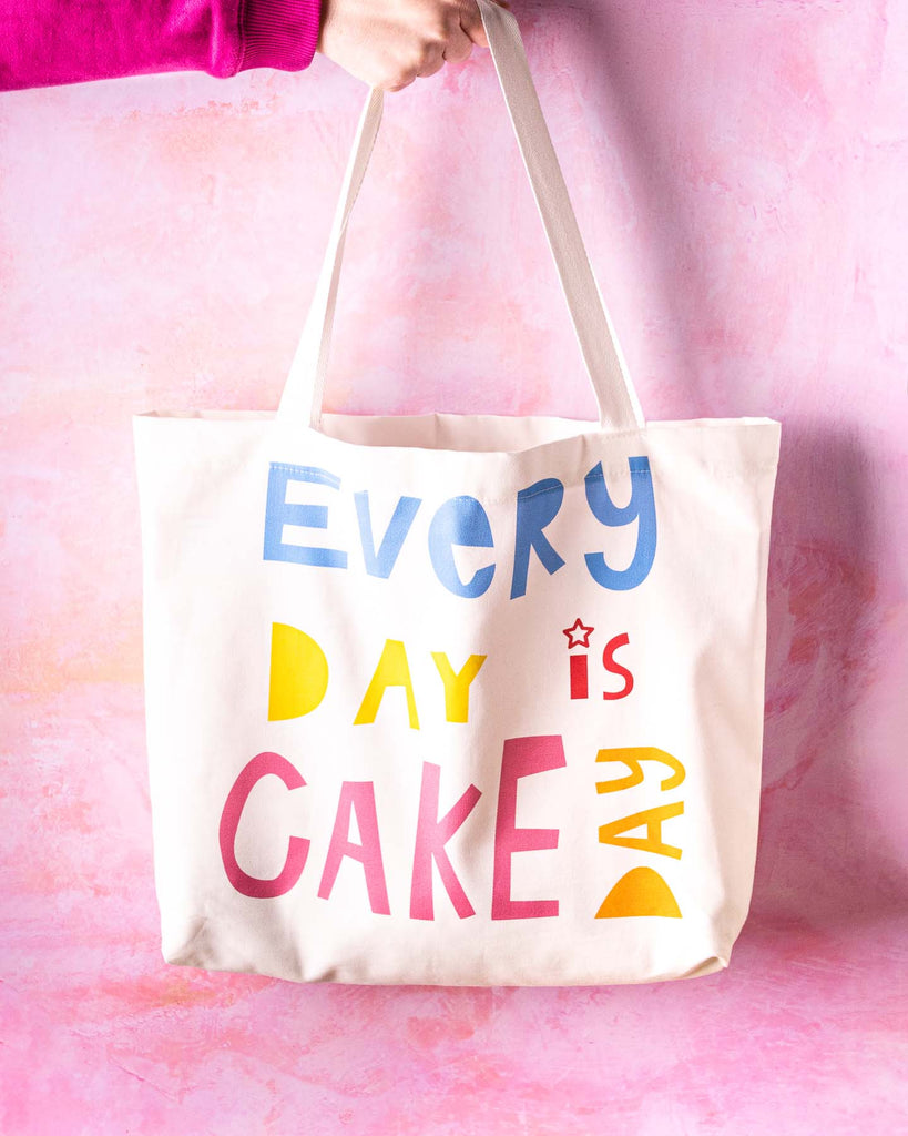 Every day is cake day tote bag image