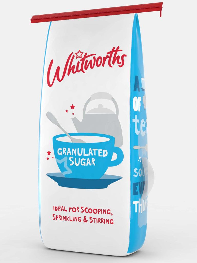 Picture of a Whitworths Granulated Sugar 5kg Bag showing the side handle